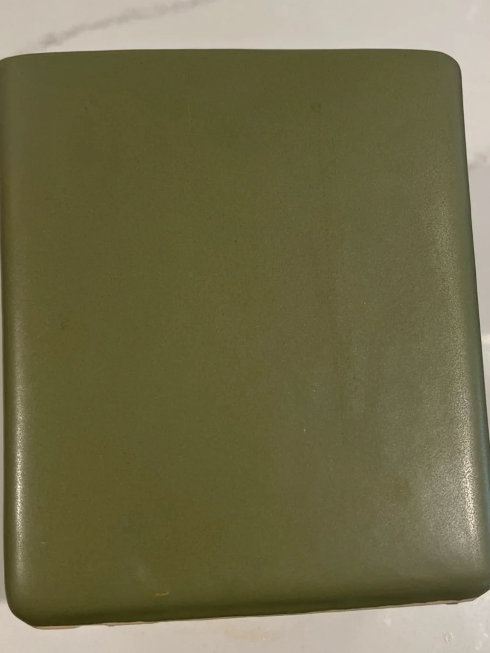 Mccoy Olive Green Square Ceramic Vase
